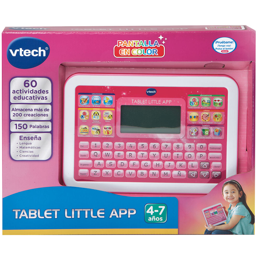 VTech - Tablet Little App Rosa, Tableta Infantil Educativa